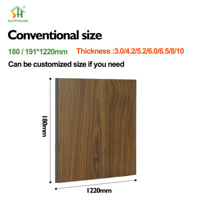 Modern 4.5mm/6mm SPC Click Flooring Moisture-Proof Wear Resistant Vinyl SPC Flooring for Hotels with Parquet Surface