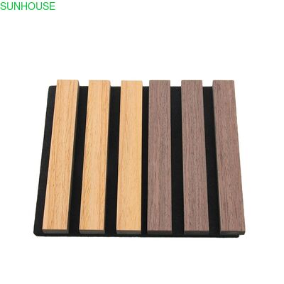 Dobra cena. Modern Design Natural Veneer Oak Polyester Acoustic Slat Wall Panel Wooden Decorative Panel for Living Room Graphic Solution w Internecie