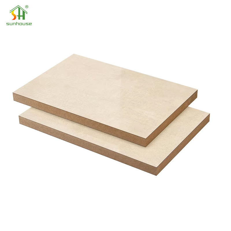Eco Friendly Melamine MDF Board Waterproof 4x8ft Veneered MDF Panels E0 E1 Certified